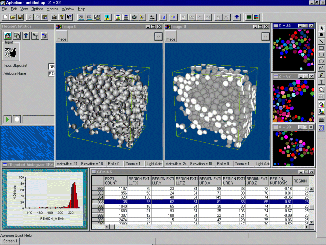 Aphelion GUI in 3D mode