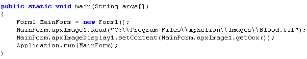 Code example