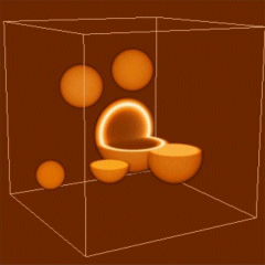 3D simulation displayed in composite mode with cropping